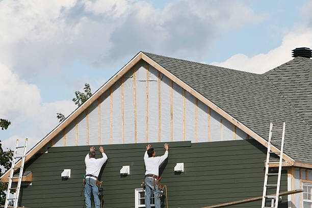 Professional Emergency Siding Repair technician working in Mount Orab, OH